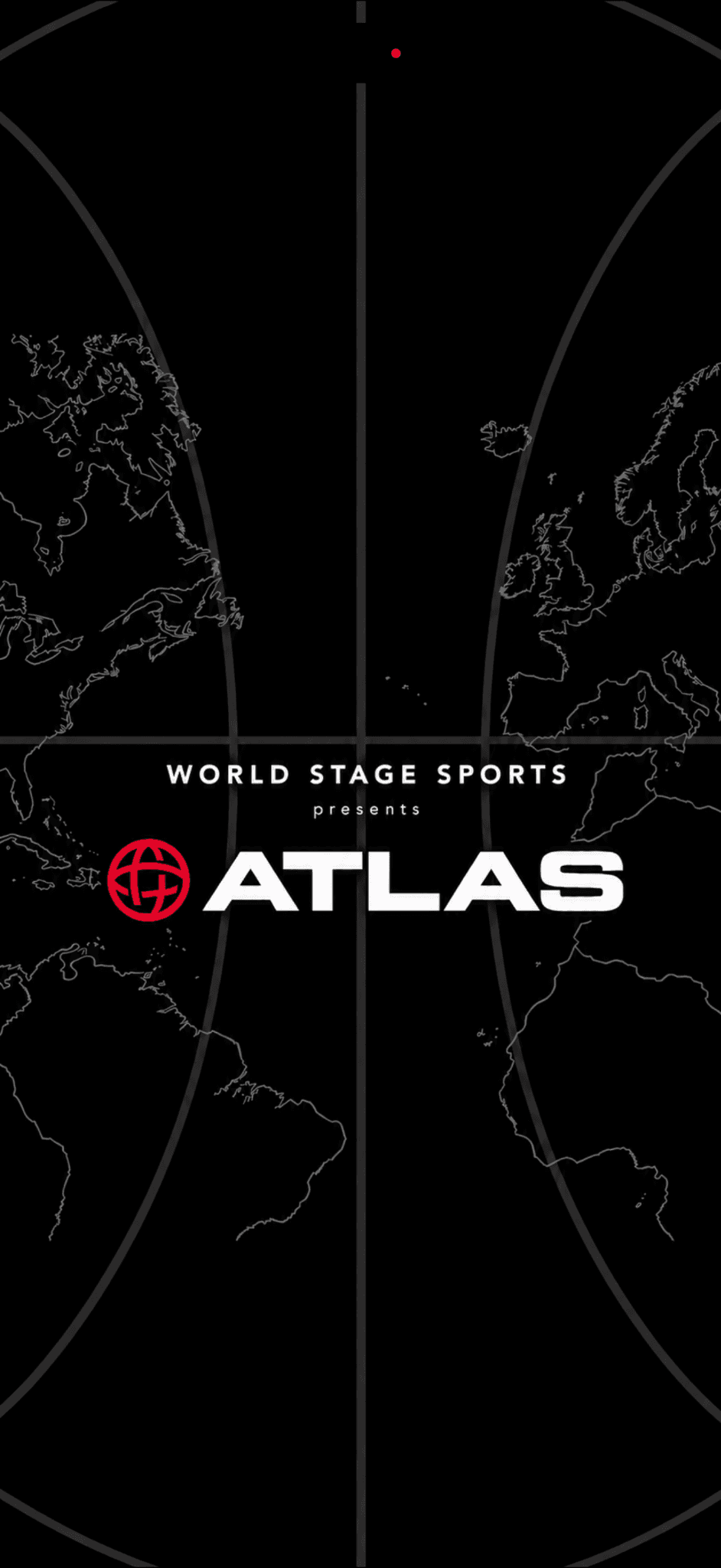 World Stage Sports presents Atlas over the basketball world map